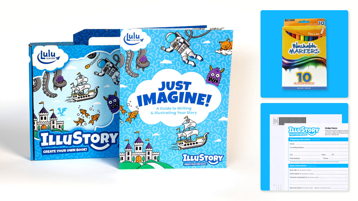 Lulu Jr. Illustory Book Making Kit & Comic Book Making newest Kit