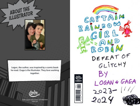 Captain Rainbow Girl and Robin Defeat of Glitchy