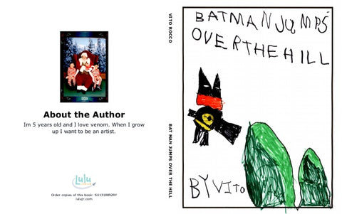 Bat man jumps over the hill