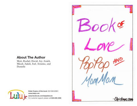 Book OF LovE To PopPop and MomMom